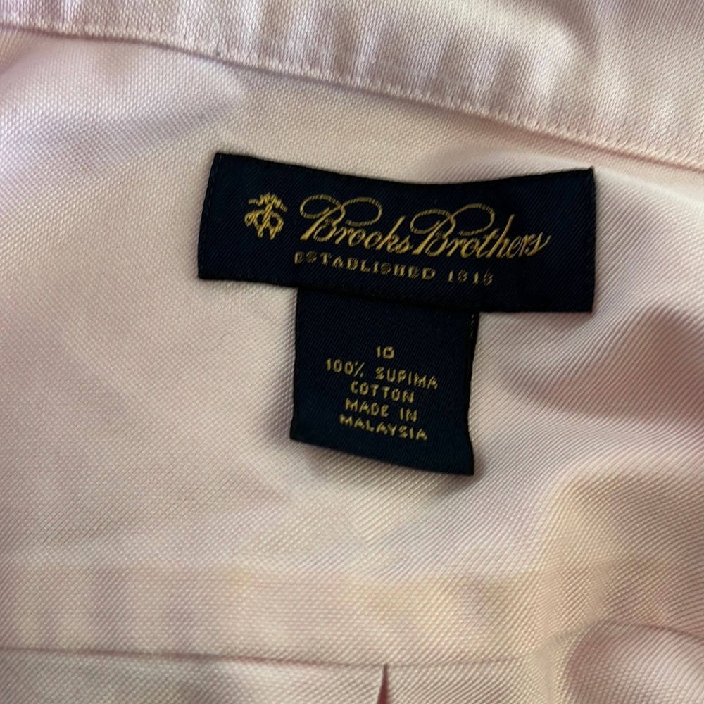 Brooks Brothers Size 10 Pink button up slim fit